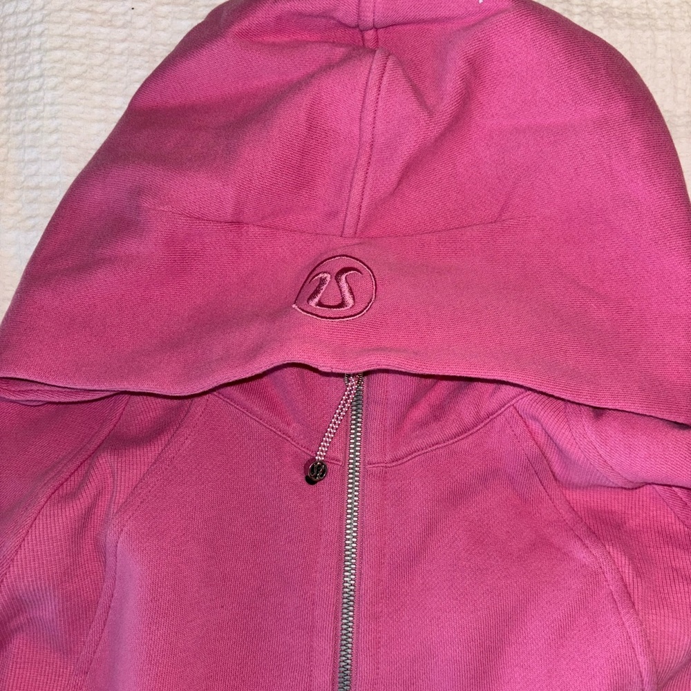 lululemon Scuba Oversized Full-Zip in pink lychee.